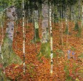 Ferme avec des arbres de bouleau Gustav Klimt